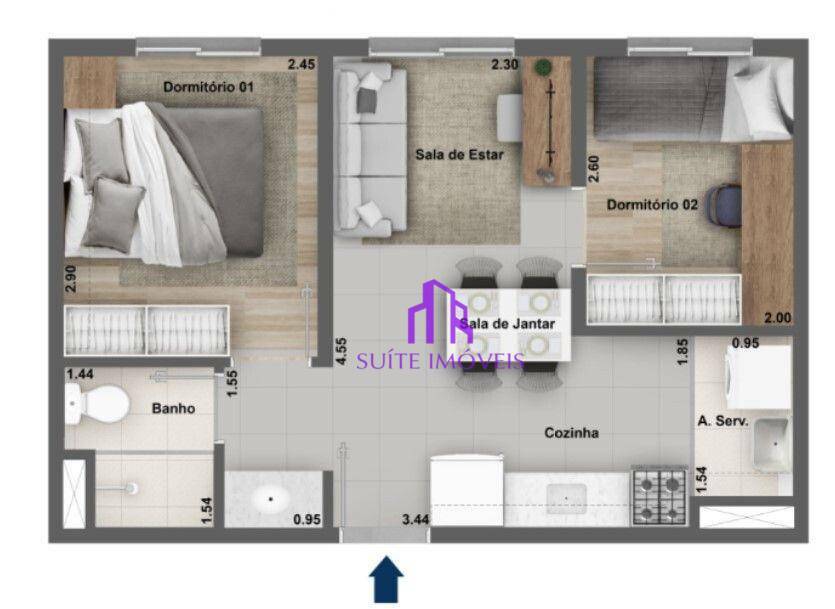 Apartamento à venda com 2 quartos, 35m² - Foto 62