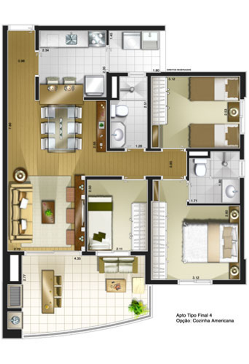 Apartamento à venda com 3 quartos, 82m² - Foto 6