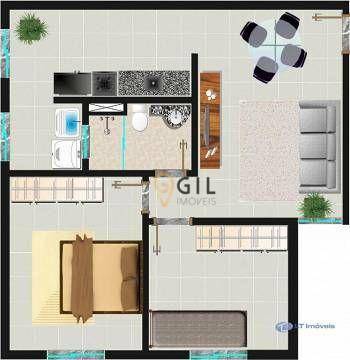 Apartamento à venda com 2 quartos, 48m² - Foto 2