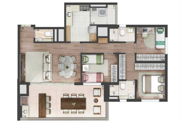 Apartamento à venda com 3 quartos, 113m² - Foto 9