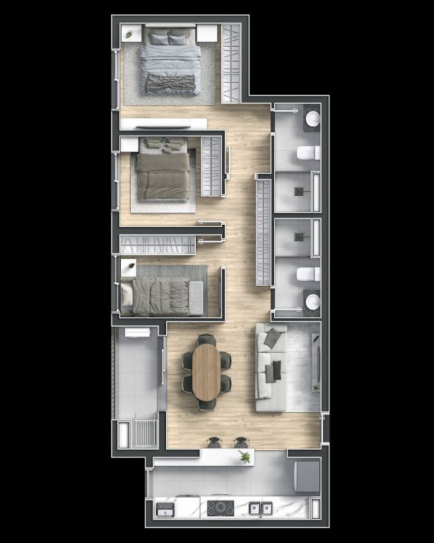 Apartamento à venda com 3 quartos, 70m² - Foto 21