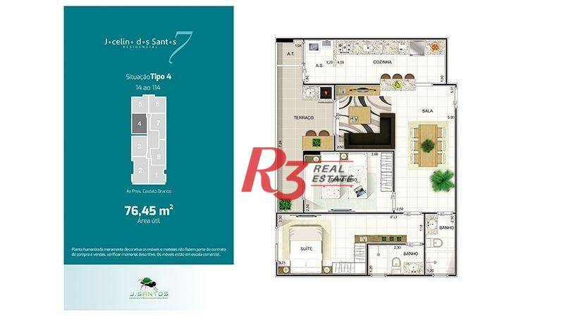 Apartamento à venda com 2 quartos, 76m² - Foto 8