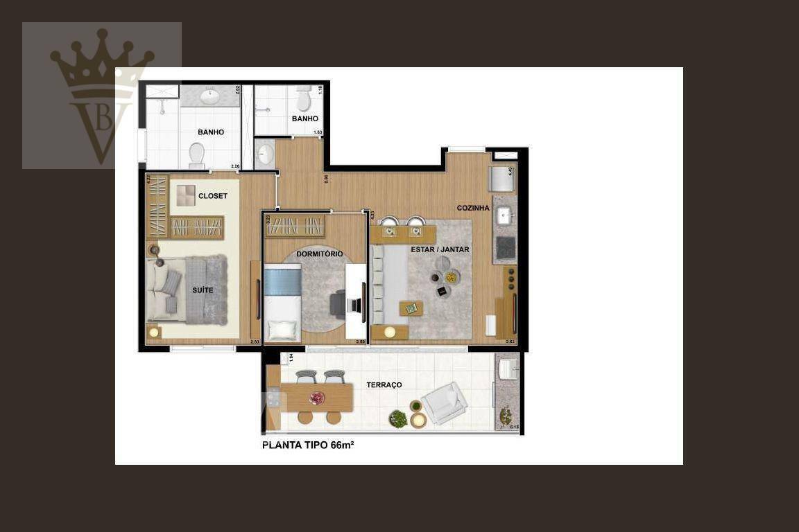 Apartamento à venda com 2 quartos, 67m² - Foto 18