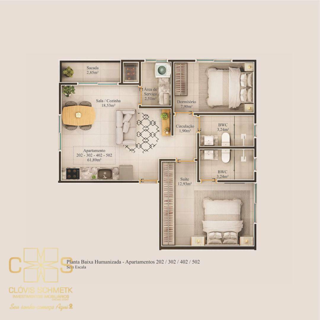 Apartamento à venda com 3 quartos, 81m² - Foto 6