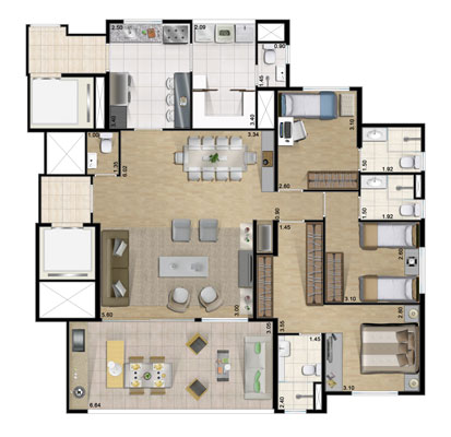 Apartamento à venda com 3 quartos, 133m² - Foto 5