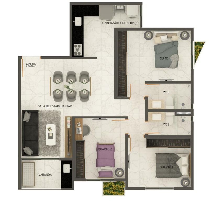 Apartamento à venda com 3 quartos, 80m² - Foto 33