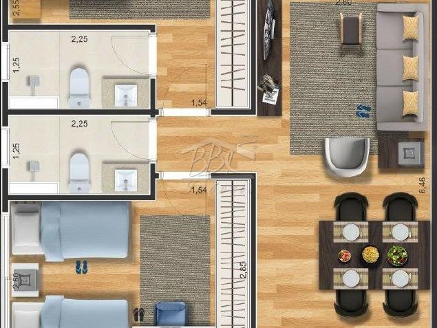 Apartamento à venda com 1 quarto, 46m² - Foto 4