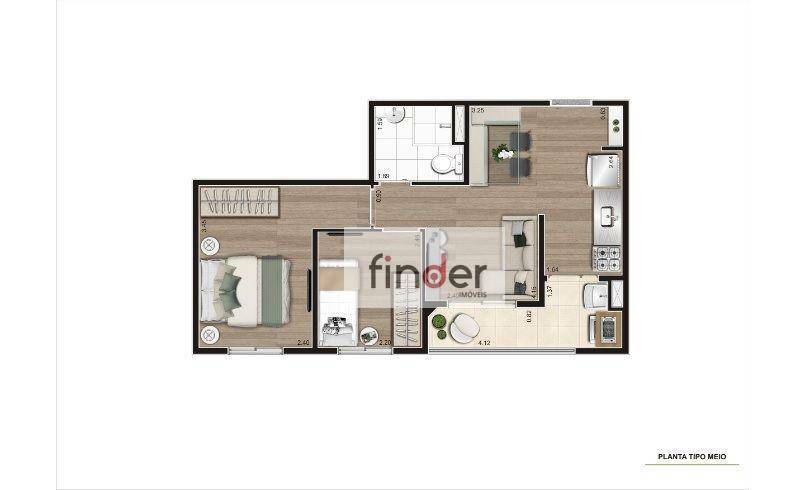 Apartamento à venda com 2 quartos, 41m² - Foto 12