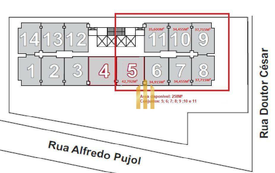 Conjunto Comercial-Sala à venda e aluguel, 258m² - Foto 9