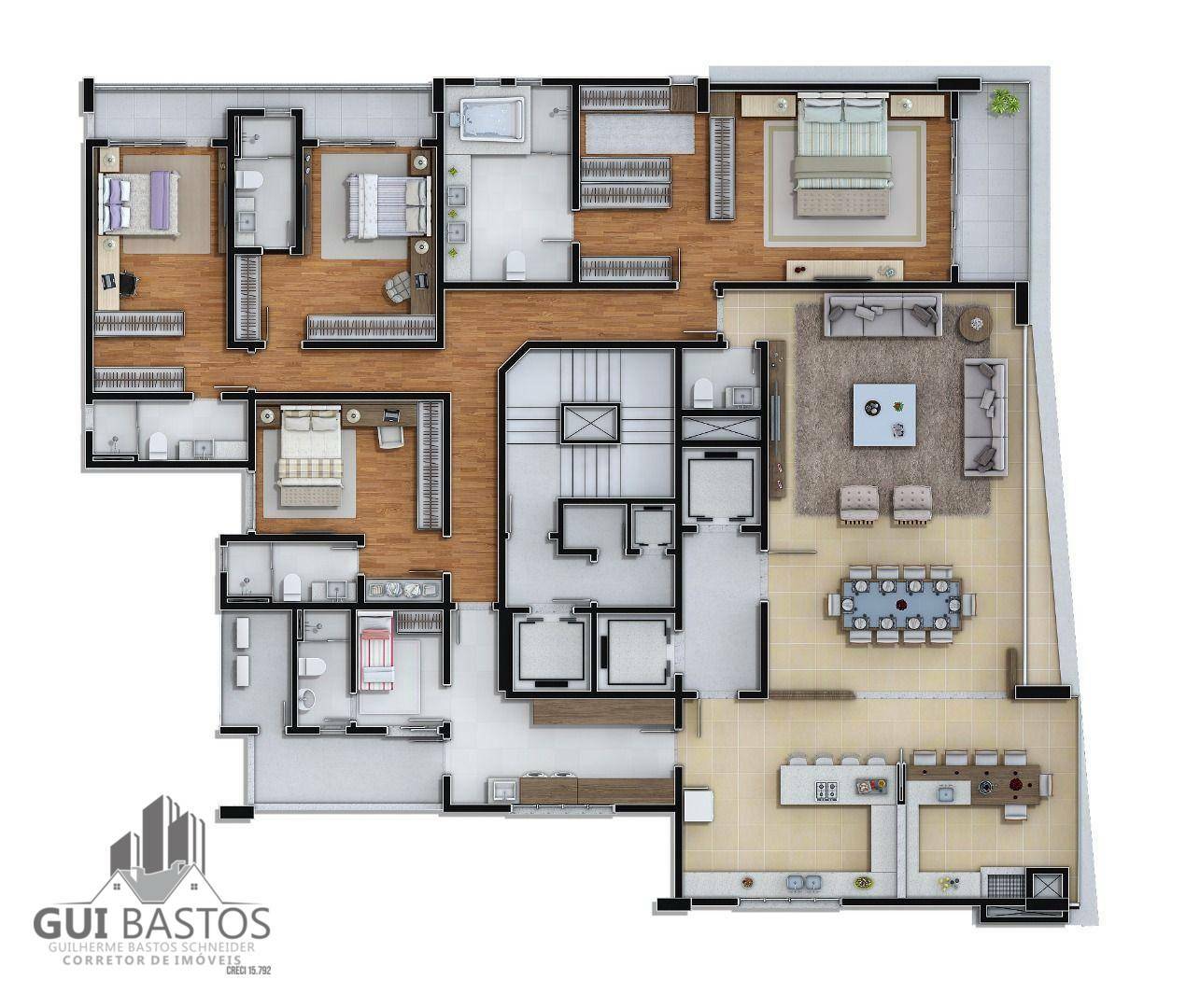 Apartamento à venda com 4 quartos, 322m² - Foto 7