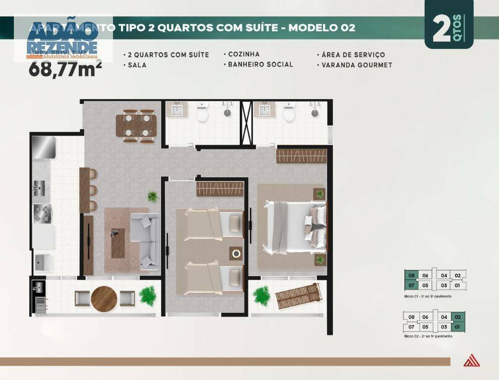 Apartamento à venda com 2 quartos, 63m² - Foto 24