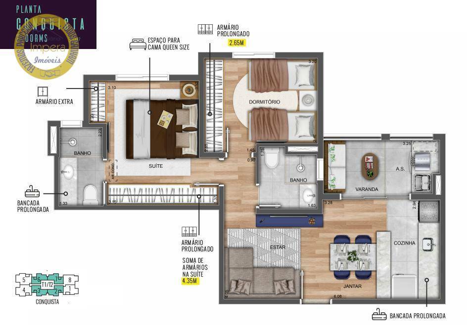 Apartamento à venda com 2 quartos, 55m² - Foto 24