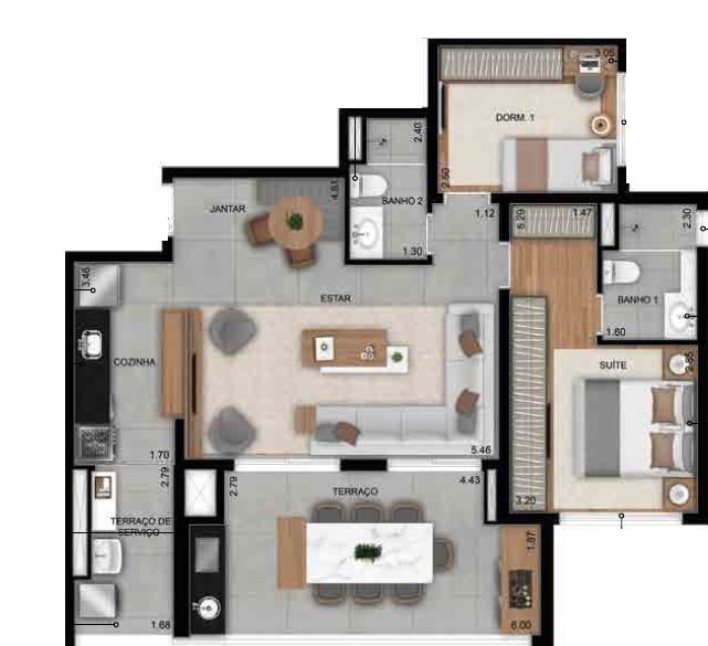 Apartamento à venda com 3 quartos, 120m² - Foto 6