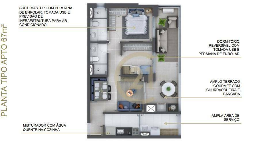 Apartamento à venda com 2 quartos, 67m² - Foto 34