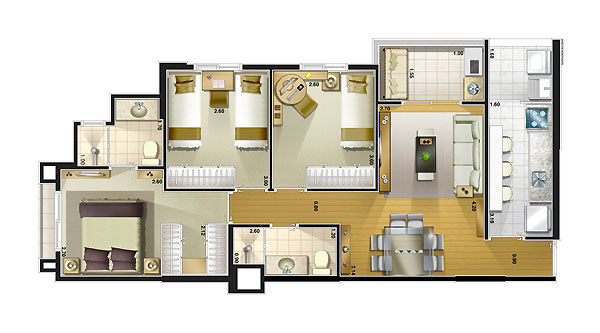 Apartamento à venda com 3 quartos, 71m² - Foto 9