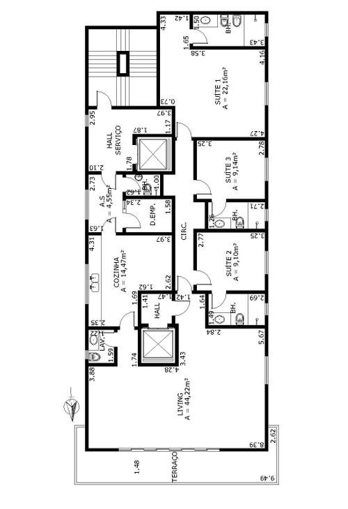 Apartamento à venda com 3 quartos, 163m² - Foto 5