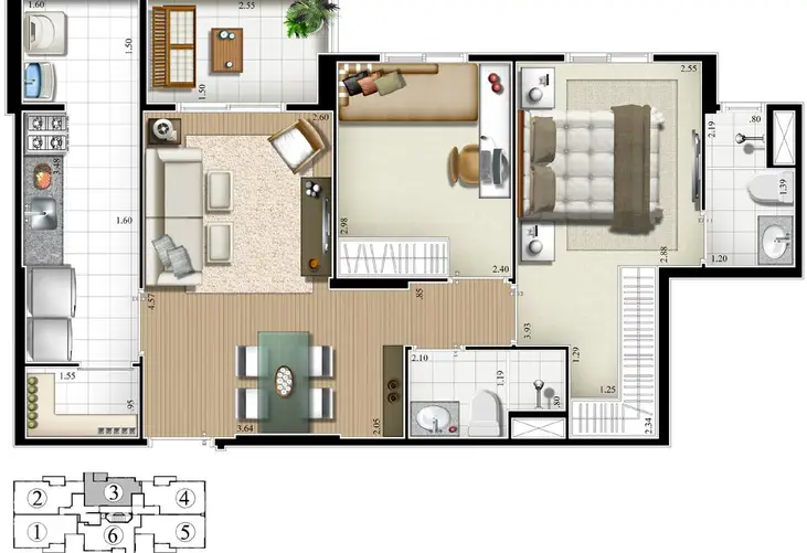 Apartamento à venda com 2 quartos, 58m² - Foto 8