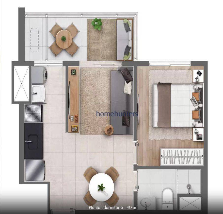 Apartamento para alugar com 1 quarto, 40m² - Foto 31