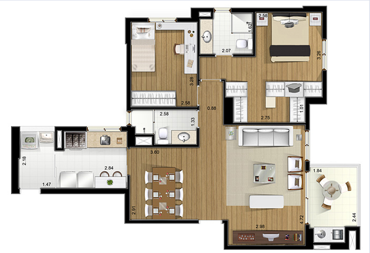 Apartamento à venda com 3 quartos, 84m² - Foto 7