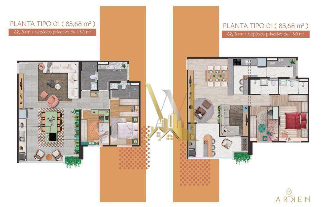 Apartamento à venda com 3 quartos, 83m² - Foto 3