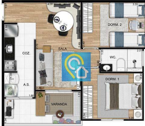 Apartamento à venda com 2 quartos, 52m² - Foto 17