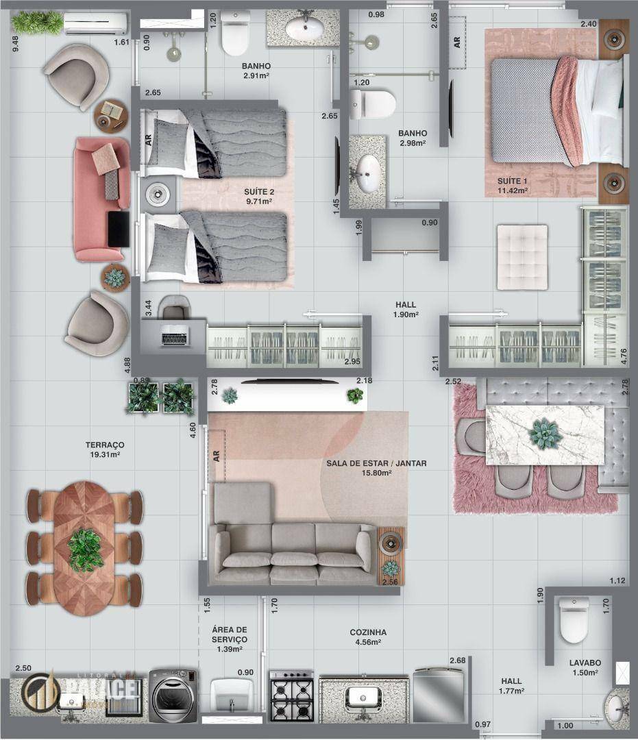 Apartamento à venda com 2 quartos, 82m² - Foto 45