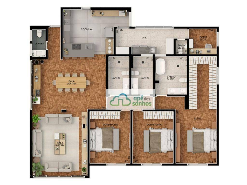 Apartamento à venda com 3 quartos, 221m² - Foto 15