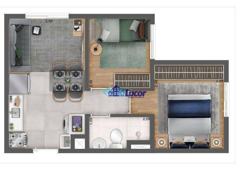 Apartamento à venda com 2 quartos, 32m² - Foto 5