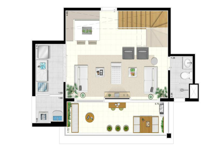 Apartamento à venda com 2 quartos, 70m² - Foto 5