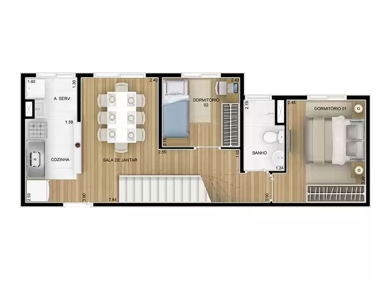 Apartamento à venda com 2 quartos, 42m² - Foto 9