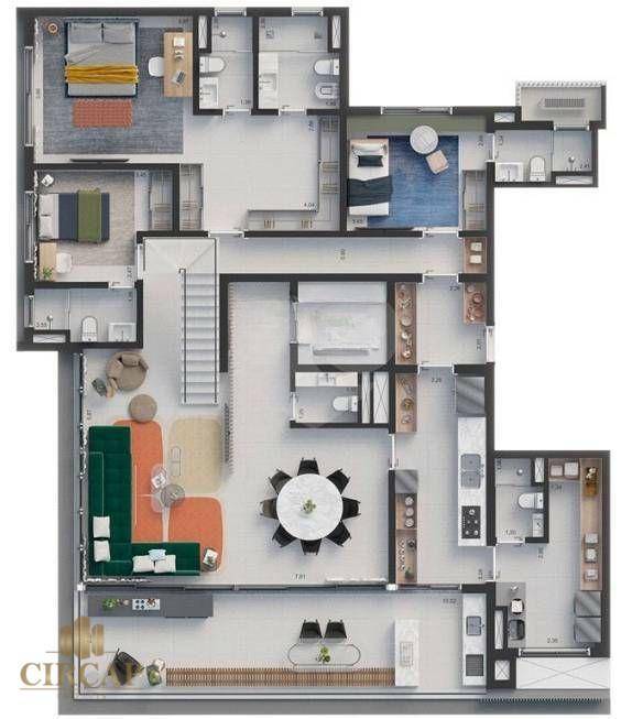 Apartamento à venda com 3 quartos, 210m² - Foto 6