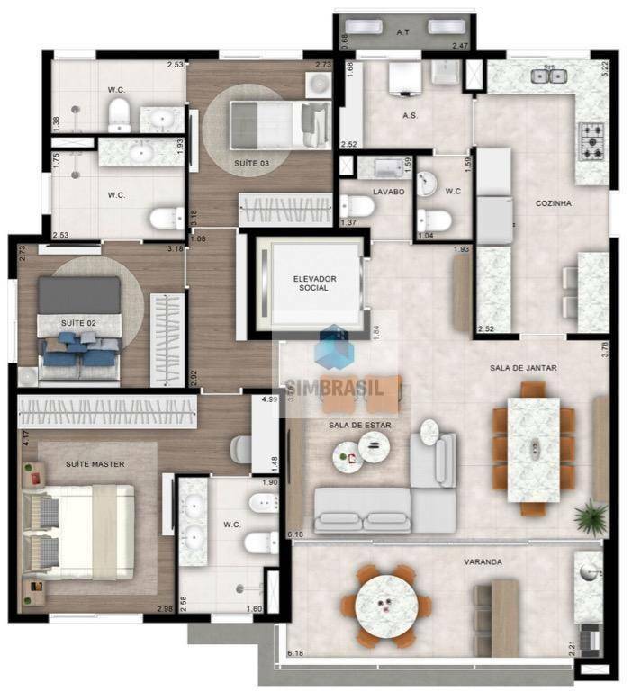 Apartamento à venda com 3 quartos, 129m² - Foto 9