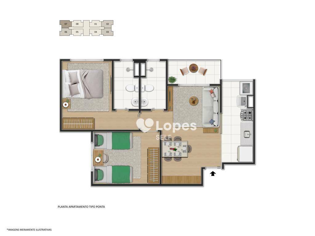 Apartamento à venda com 2 quartos, 44m² - Foto 15