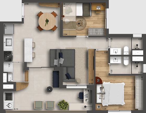 Apartamento à venda com 3 quartos, 69m² - Foto 17