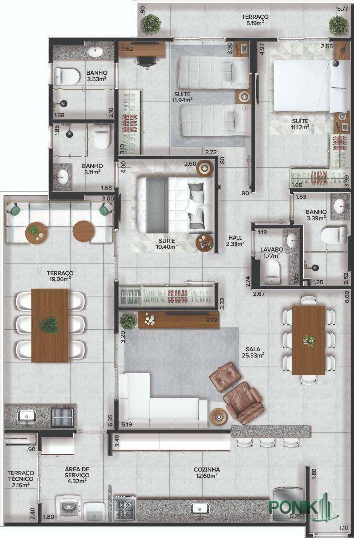 Apartamento à venda com 3 quartos, 127m² - Foto 32