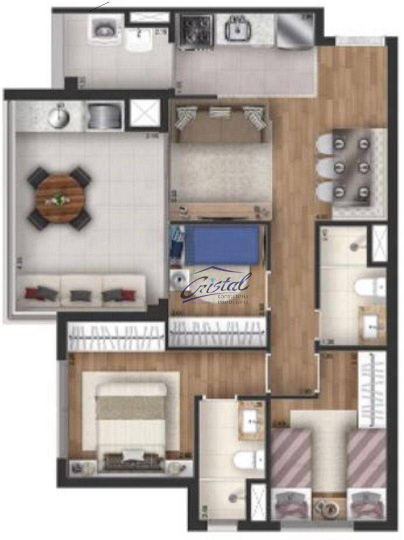 Apartamento à venda com 3 quartos, 76m² - Foto 24