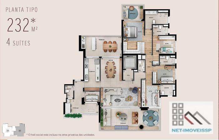 Apartamento à venda com 4 quartos, 232m² - Foto 21