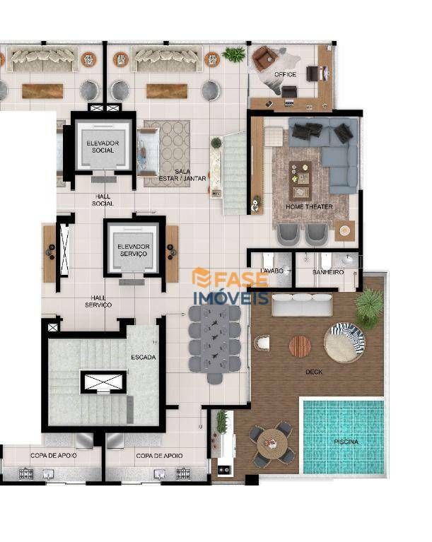 Apartamento à venda com 3 quartos, 140m² - Foto 23