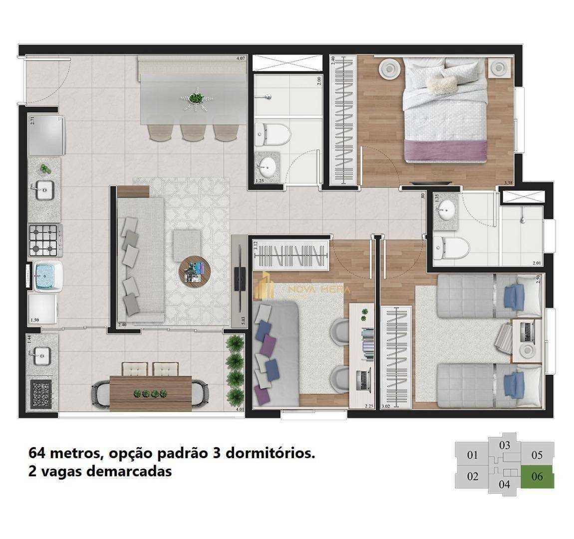 Apartamento à venda com 2 quartos, 54m² - Foto 30