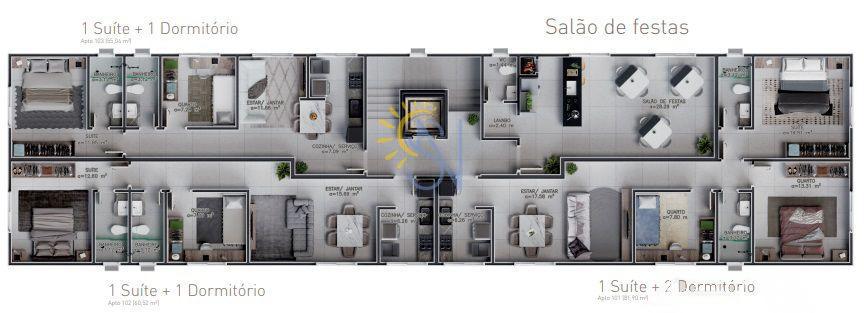 Apartamento à venda com 2 quartos, 62m² - Foto 10