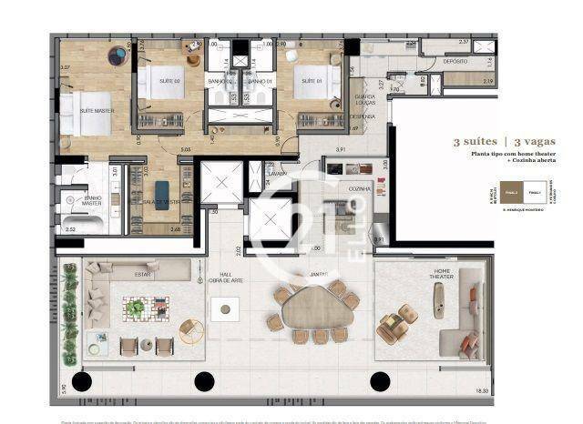 Apartamento à venda com 3 quartos, 232m² - Foto 5