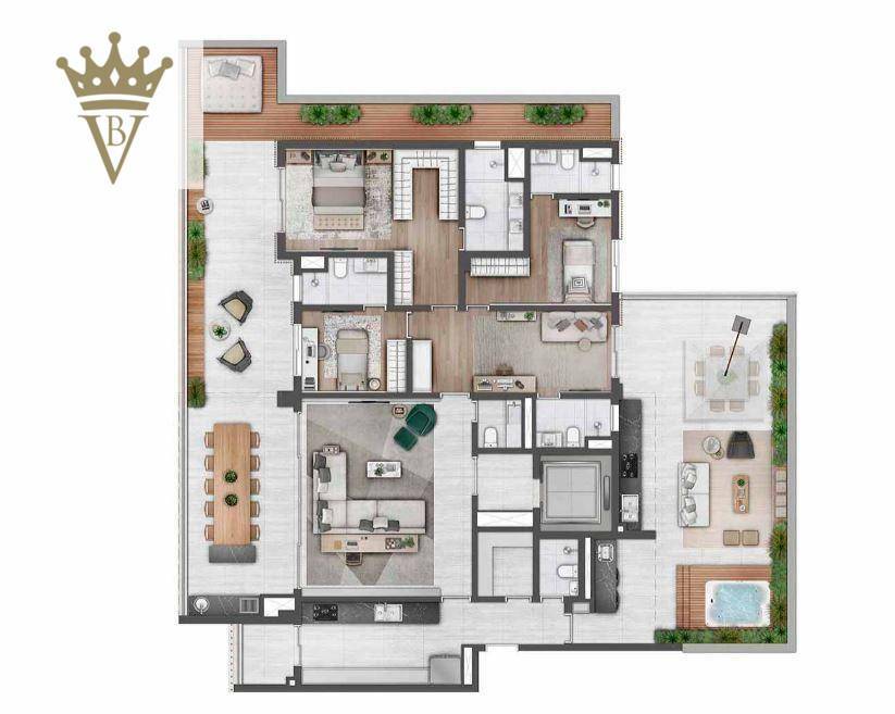 Apartamento à venda com 4 quartos, 292m² - Foto 8