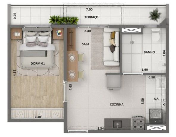 Apartamento à venda com 2 quartos, 34m² - Foto 26