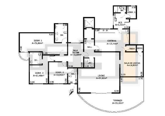 Apartamento à venda com 3 quartos, 190m² - Foto 2