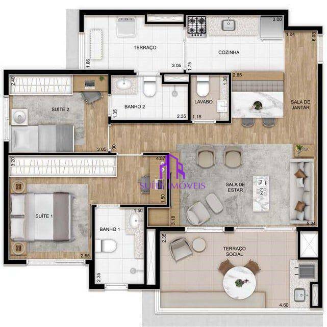 Apartamento à venda com 3 quartos, 79m² - Foto 8