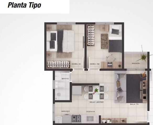 Apartamento à venda com 2 quartos, 48m² - Foto 11