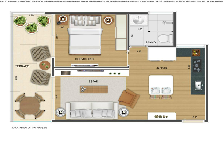 Apartamento à venda com 1 quarto, 66m² - Foto 3