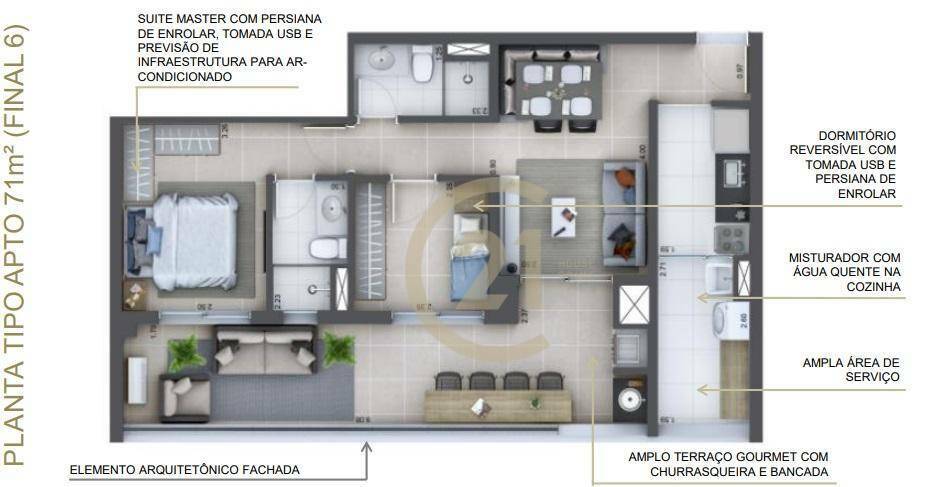 Apartamento à venda com 2 quartos, 67m² - Foto 35