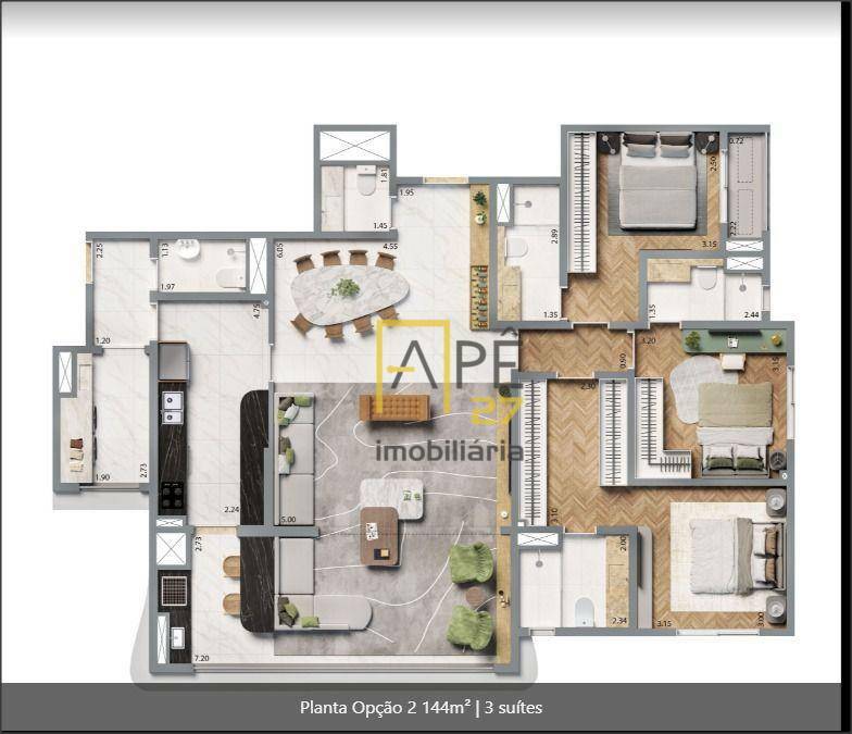 Apartamento à venda com 3 quartos, 144m² - Foto 13