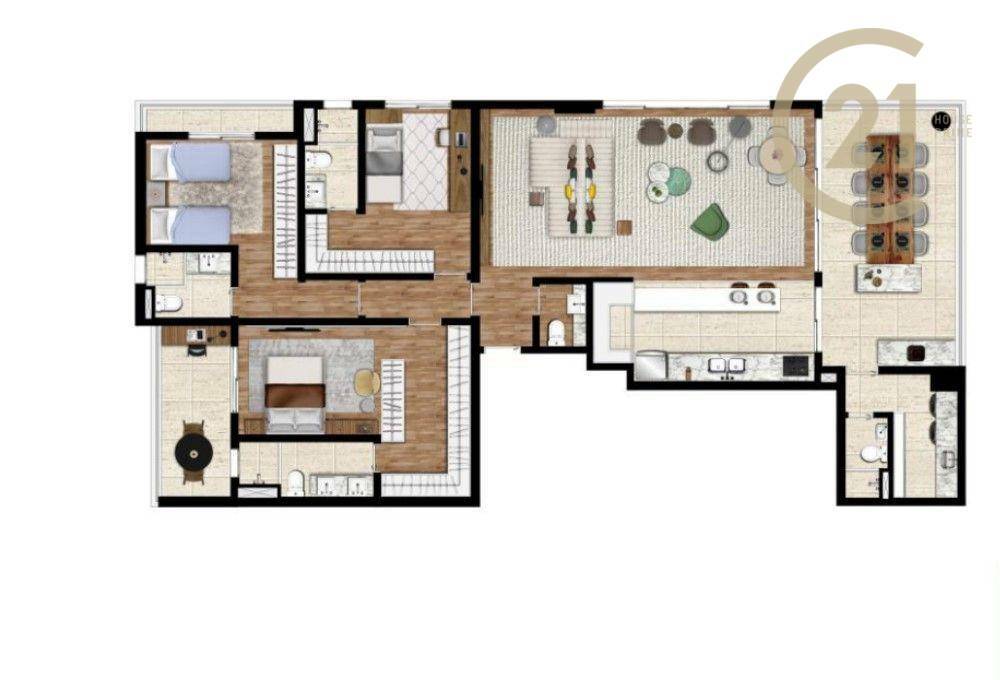 Apartamento à venda com 3 quartos, 157m² - Foto 4